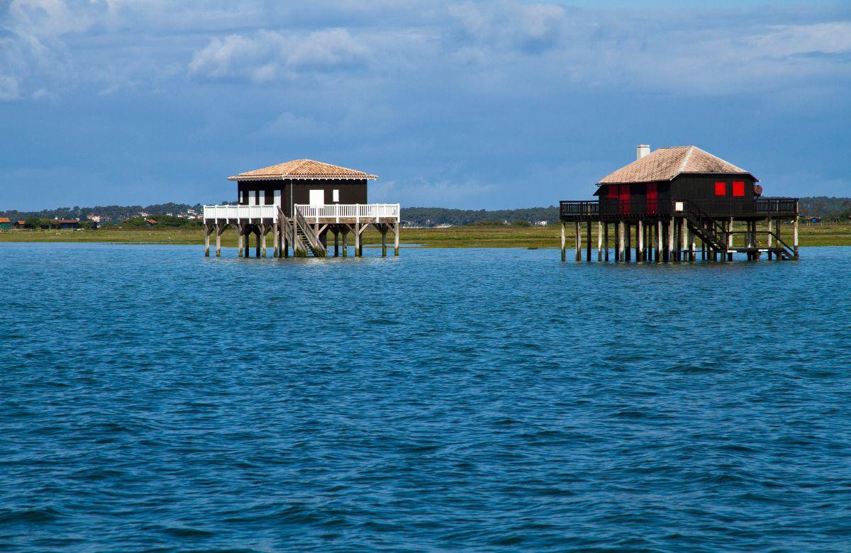 Cabañas Tchanquées auf der Vogelinsel, Arcachón