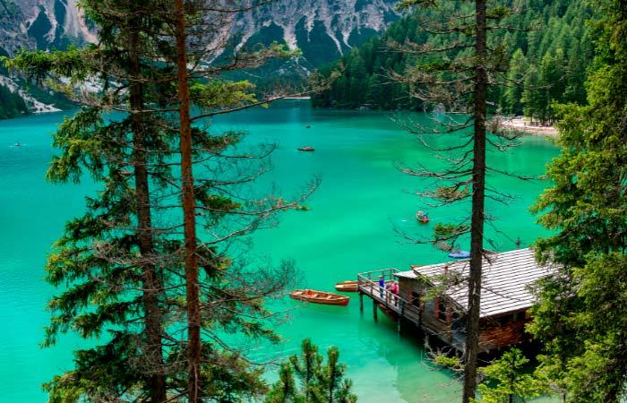 Lago di Braies Italien Europa