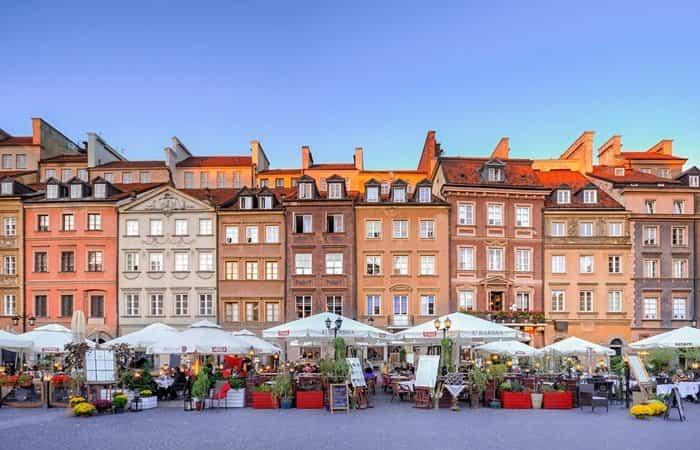 Città europee da vedere in un fine settimana: Varsavia. Terrazze nel centro storico