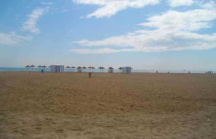 Strand von Malvarrosa in Valencia