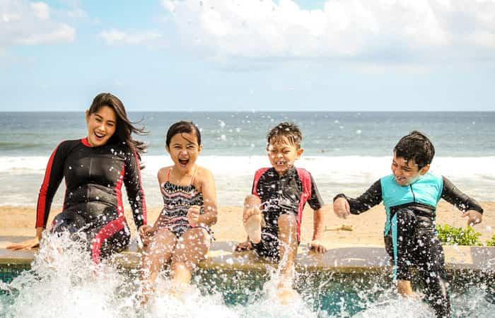 Surfen mit der Familie