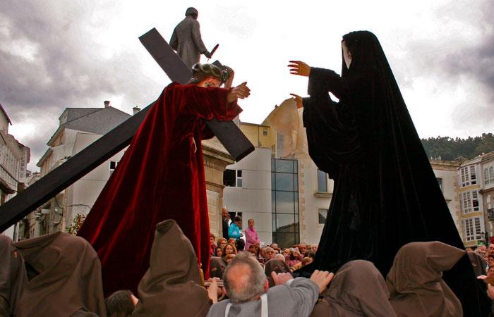 Lugo Galizien Karwoche Viveiro Jesus Kreuz