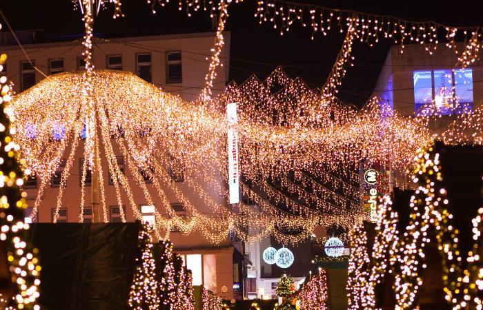 Essen, Deutschland hat einen beeindruckenden Weihnachtsmarkt