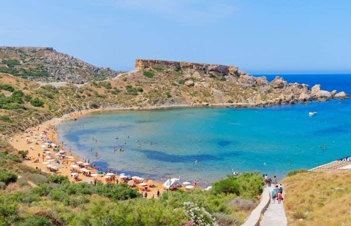 Riviera Beach - Ghajn Tuffieha, Mellieha, auf der Liste der sichersten Strände Europas