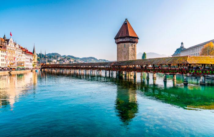 Kapellbrücke Luzern Schweiz Brücken Europa