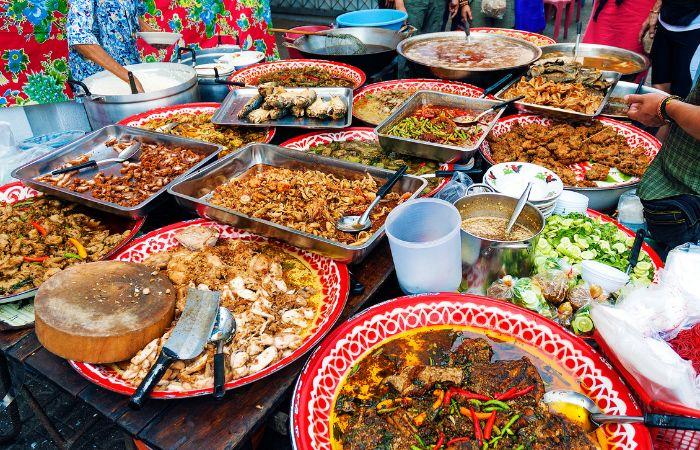 Carro di cibo thailandese
