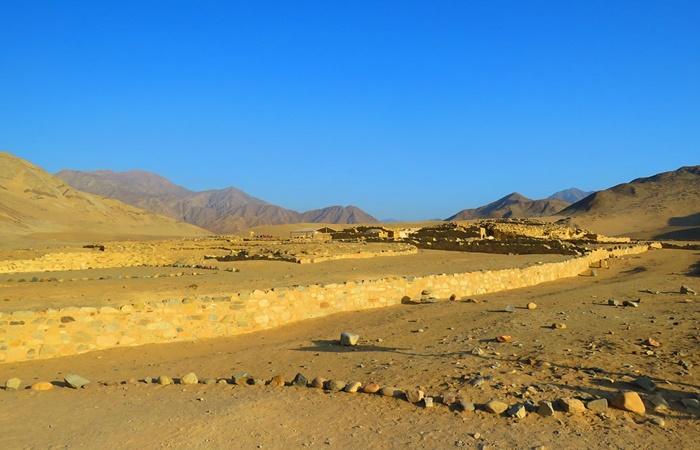 Ruínas de Caral, antiga civilização do Peru