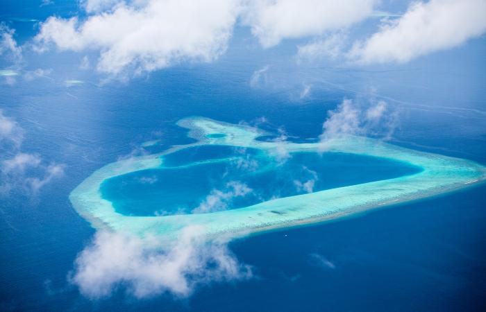 Korallenatoll der Welt
