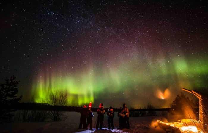 Bewundere die Nordlichter in Lappland mit Kindern
