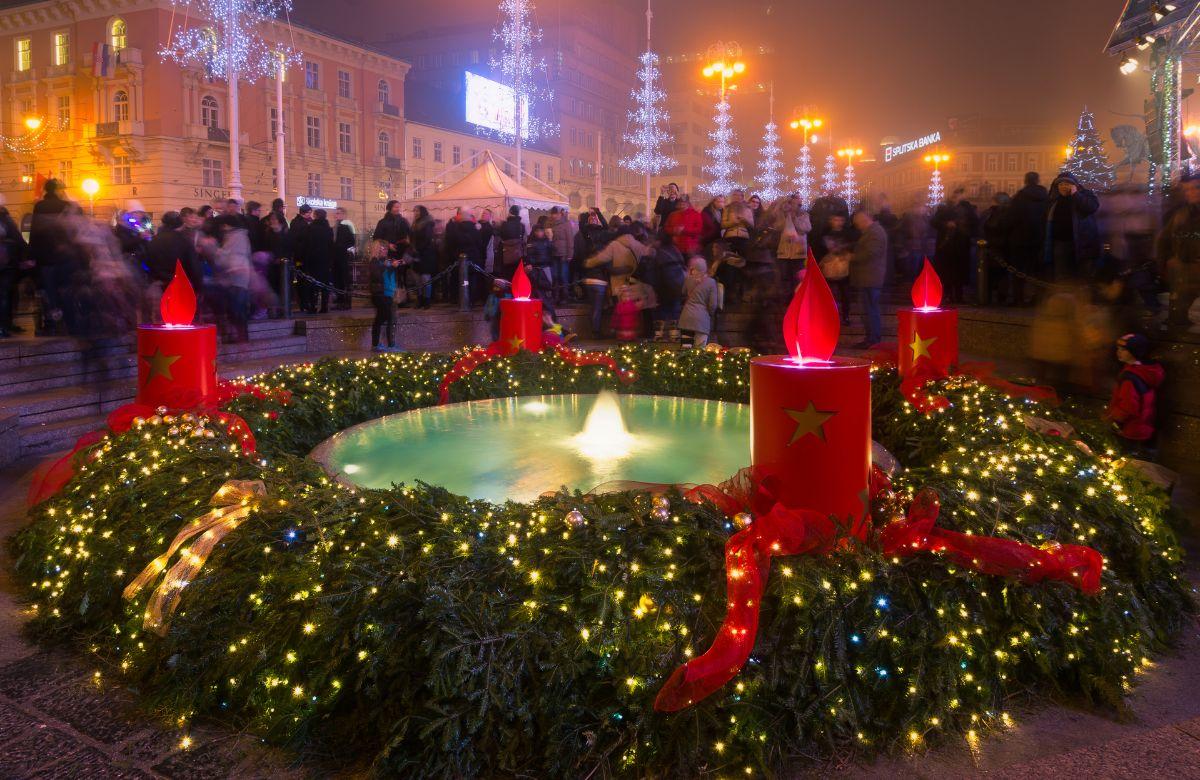 Adventkranz in Zagreb