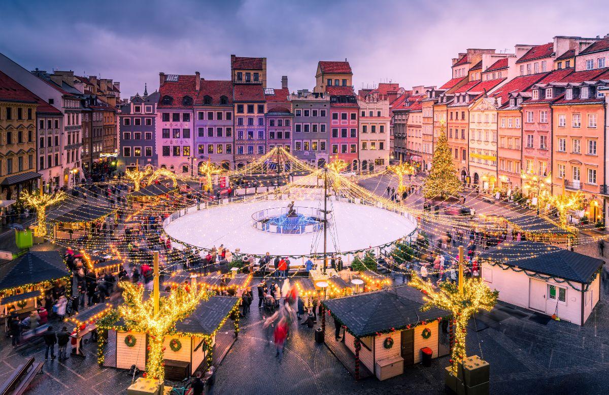 Weihnachtsmarkt in Warschau, Polen