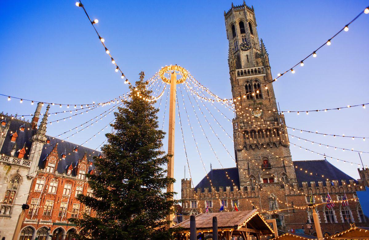 Weihnachtsmarkt in Brügge, Belgien