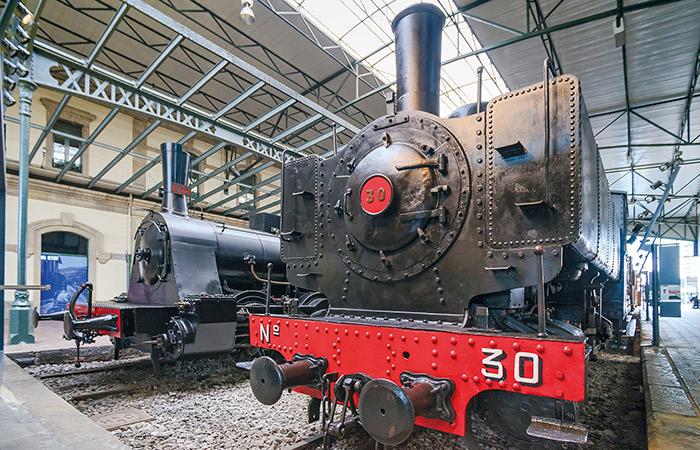 Locomotiva a vapor do Museu do Ferrocarril de Asturias