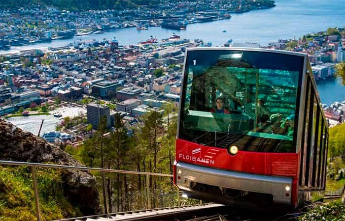Bergen mit Kindern, Besuch des Berges Floyen