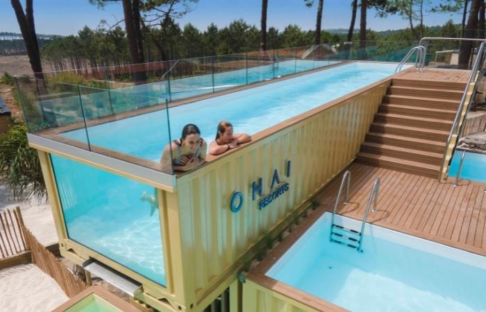 Eine Öko-Schwimmbad, das höchste und längste in Europa