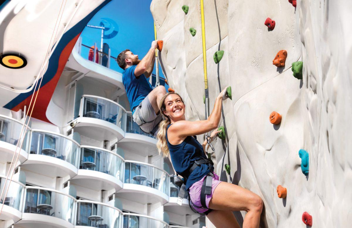 Kletterwand auf dem Schiff