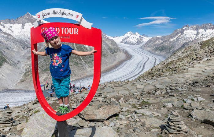 Sommerurlaub in der Schweiz: Großer Aletschgletscher und Rundweg Eggishorn Aletsch Arena