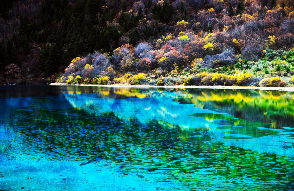stille Orte Jiuzhaigou-Tal China