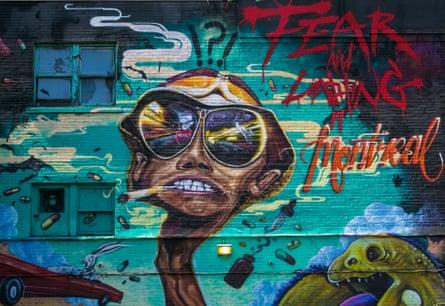 A stylised mural near the riverfront in Montreal