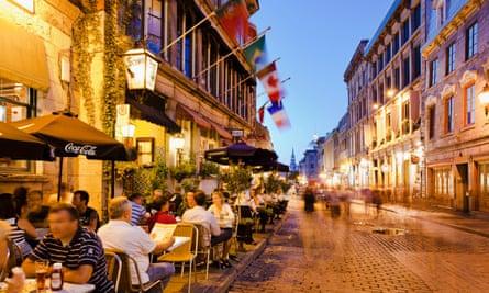 Cobbled Rue Saint-Paul in downtown Montreal