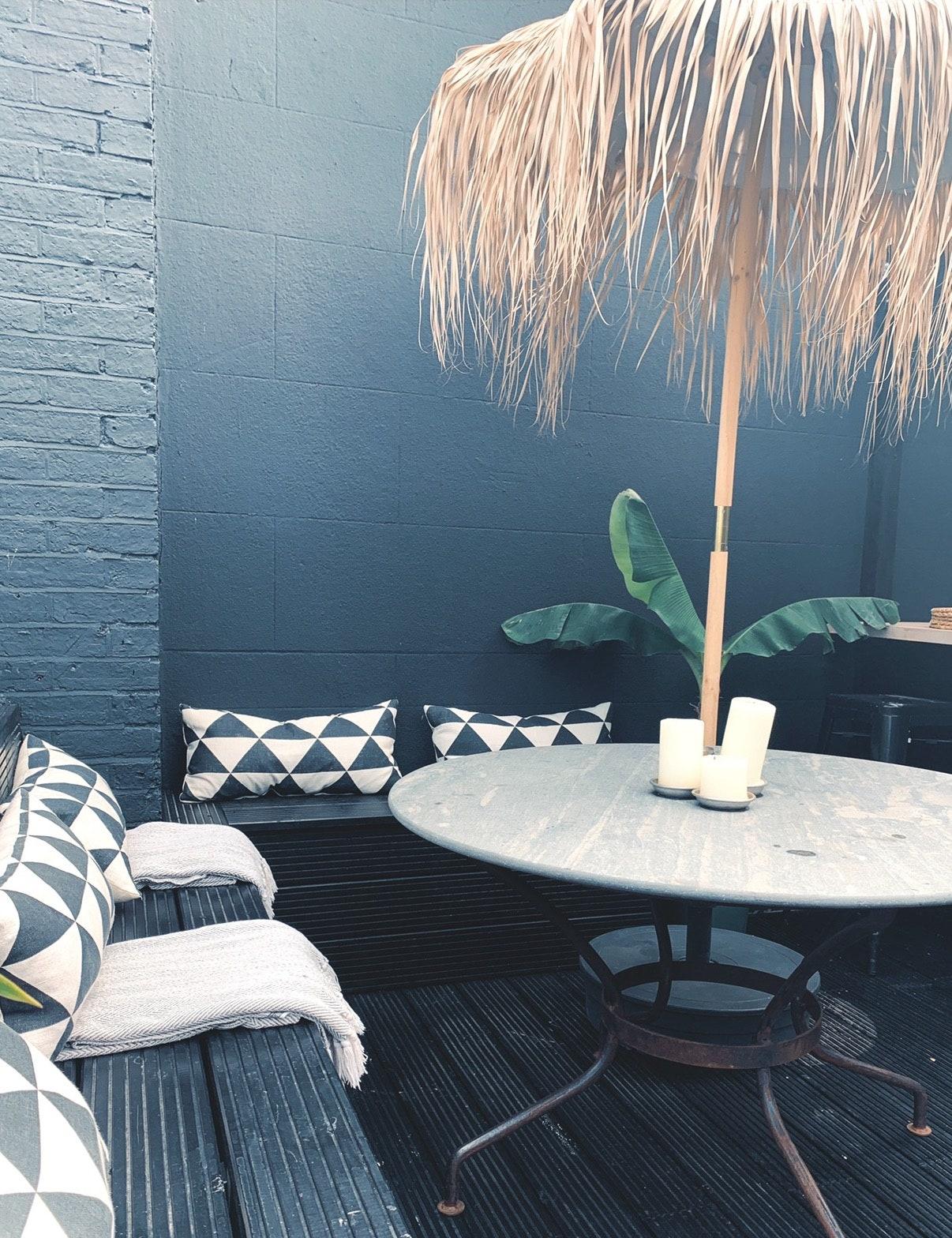 The terrace  a perfect spot to spend lazy hours when the sun is shining